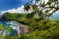 Stunning view of rocky beach of Pololu Valley, Big Island, Hawaii