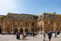 Stunning view of the Royal Courtyard in the Versailles Palace in France.