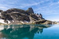 Stunning View of Schottensee lake near Pizol Royalty Free Stock Photo