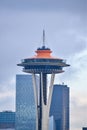 Stunning view of the Seattle skyline from a quaint, secluded park in the city