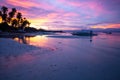 Stunning view of the sunset on the Philippine beach Royalty Free Stock Photo