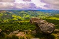 Stunning view from Surprise View, overlooking the beautiful scenery of the Peak District National Park Royalty Free Stock Photo