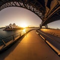 Sydney Opera House and Harbour Bridge at Sunset