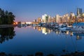 Coal Harbour and Downtown Vancouver under Clear Sky at Twilight Royalty Free Stock Photo