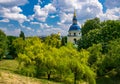 Vydubychi Monastery complex at springtime, Kyiv, Ukraine Royalty Free Stock Photo