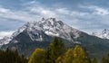 Stunning view of Watzmann peak from Hinterbrand, Berchtesgaden, Bavaria, Germany