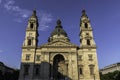 Stunning view of the St. Stephen`s Basilica west facade