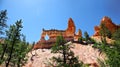 Window eroded into the rocky spires of Bryce Canyon National Park Royalty Free Stock Photo