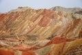 Stunning view of Zhangye Danxia Landform in China Royalty Free Stock Photo