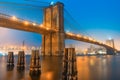 stunning views of the Brooklyn Bridge with Brooklyn in the background Royalty Free Stock Photo