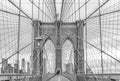 stunning views of the Brooklyn Bridge, New York City Royalty Free Stock Photo