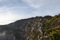 Stunning views of the cliff from the crater of Mount Gede Pangrango