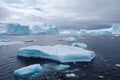 Stunning views of the glaciers and icebergs of Antarctica, the immensity and beauty of the frozen continent