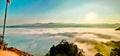 Stunning views of the land above the clouds. Lebak, Banten, Indonesia