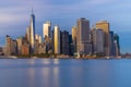 stunning views of the lower manhattan before sunset, New York City Royalty Free Stock Photo