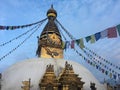 Heritage temple swoyambhunath in nepal. Royalty Free Stock Photo