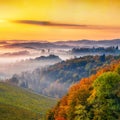 Stunning vineyards landscape in South Styria near Gamlitz Royalty Free Stock Photo