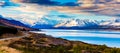 A Stunning Vista Over Lake Pukaki Royalty Free Stock Photo