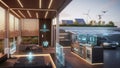 Smart Home of the Future: Futuristic Interior and Sustainable Living Royalty Free Stock Photo