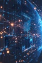Futuristic Global Network Data Visualization Good Resolution Stock Photo Royalty Free Stock Photo