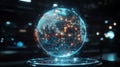 Glowing AI Powered Predictive Model Visualized in Detailed 3D Format