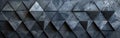 Fluted Triangle Mosaic Wallpaper - Dark Grey Stone Texture for Abstract Background Banner