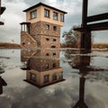 Stunning watch tower and reflaction of water