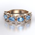 Stunning Wedding Ring Design with Harmoniously Arranged Gemstones