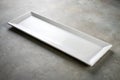Stunning White Ceramic Rectangular Platter Elegant Serving Dish Perfect for Weddings Parties and Exquisite Food Royalty Free Stock Photo