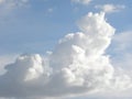 Stunning white clouds in blue sky