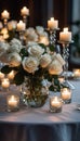 A stunning white rose banquet