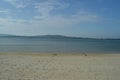 Stunning White Sand Beach At Sunrise On Toja Island. Nature, Architecture, History, Travel. August 18, 2014. Isla De La Toja,