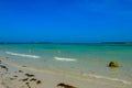 A stunning white sandy beach of Bantayan Island, Cebu, Philippines Royalty Free Stock Photo