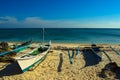 A stunning white sandy beach of Bantayan Island, Cebu, Philippines Royalty Free Stock Photo