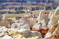 Stunning white striped sandstone hoodoos in Coal Mine Canyon near Tuba city, Arizona Royalty Free Stock Photo