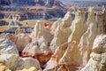 Stunning white striped sandstone hoodoos in Coal Mine Canyon near Tuba city, Arizona Royalty Free Stock Photo