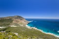 Stunning wide angle panoramic view of Sandy Bay Beach near Llandudno and Hout Bay Royalty Free Stock Photo