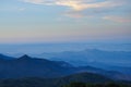 Stunning and wide of view of unique mountain of Doi Inthanon National Park, Chiangmai, Thailand Royalty Free Stock Photo