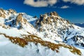 Stunning winter landscape with high mountains,Ciucas,Transylvania,Romania Royalty Free Stock Photo