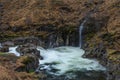 Stunning Winter landscape image of River Etive and Skyfall Etive Waterfalls in Scottish Highlands Royalty Free Stock Photo