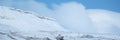 Stunning Winter panoramic landscape snow covered countryside wit