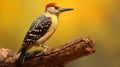 Stunning Woodpecker Portrait: Vibrant Colors And Artistic Style