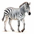 Detailed Zebra Watercolor Clipart For Digital Painting And Paper Crafting