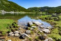 Stunning zireiner see lake in tyrol alm mountains Austria Royalty Free Stock Photo