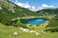 Stunning zireiner see lake in tyrol alm mountins austria Royalty Free Stock Photo