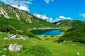 Stunning zireiner see lake in tyrol alm mountins austria Royalty Free Stock Photo