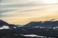 Stunningly beautiful winter view of the Norwegian landscape