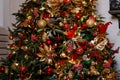 Stunningly beautifully decorated Christmas tree Royalty Free Stock Photo