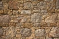 Stunningly crafted dry stone wall in a buddhist temple in Pakistan