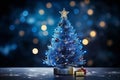 Stunningly Decorated Christmas Tree with Beautifully Blurred Festive Lights in the Background Royalty Free Stock Photo